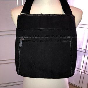 Thirty-One Black Twill Crossbody Bag.  NWOT
